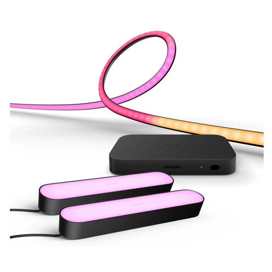 Set: 2x Play Lightbar schwarz + Play Gradient Lightstrip TV 65" + Hue Sync Box image